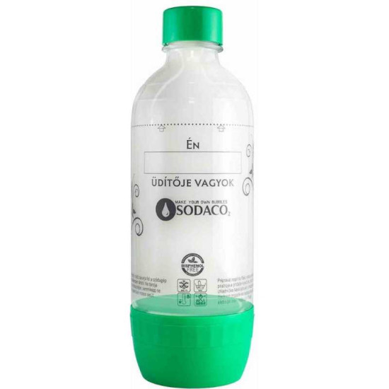 SodaCo  zöld szénsavasító flakon otthoni SodaCo Basic és Royal  szódagéphez, 1 liter, BPA mentes
