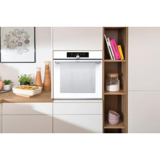 Gorenje BOS6747A01WG beépíthető fehér sütő ExtraSteam gőzfunkció 2 sütősín