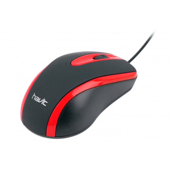 Havit MS753 USB 2.0 univerzális egér, fekete/piros