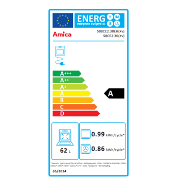 Amica 55352 inox kerámialapos tűzhely