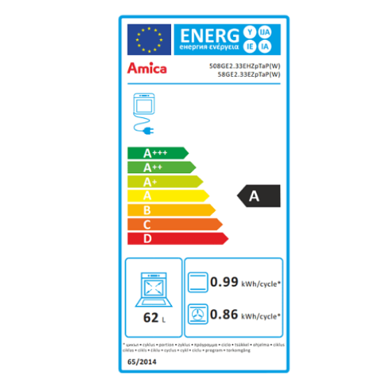 Amica 55898 kombinált tűzhely digitális programóra 508GE2.33EHZpTaP(W)