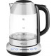 ECG RK1781 1,7l üveg/nemesacél vízforraló 40 ÉS 100 ° C KÖZÖTTI HŐMÉRSÉKLET-SZABÁLYOZÁSSAL különböző típusú teákhoz, meleg italokhoz és bébiételekhez