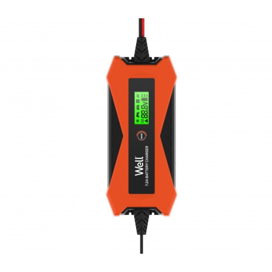 Well Autós akkumulátor töltő- 230V – 6V/2A-12V/7,2A automata CHAR-CAR-8612-WL