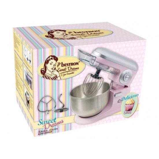 BESTRON AKM1200SDP Konyhai mixer, rózsaszín 5l