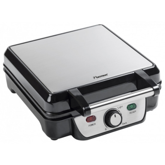 Bestron ASW281 Gofrisütő, Inox, 1100 W