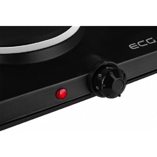 ECG EV2512 Black dupla elektromos főzőlap fekete, rezsó