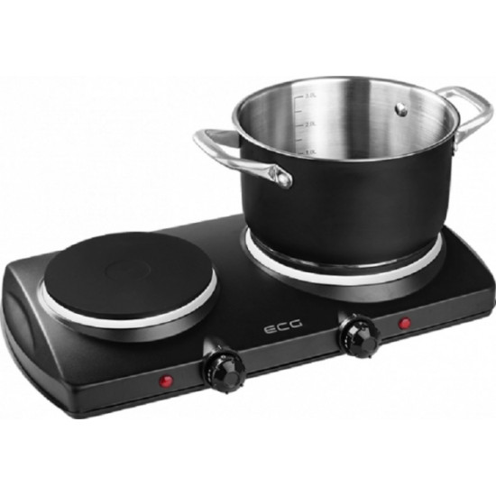 ECG EV2512 Black dupla elektromos főzőlap fekete, rezsó