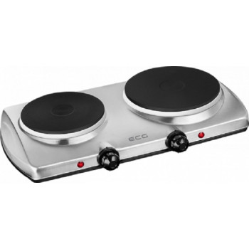 ECG EV2512 S rozsdamentes dupla elektromos főzőlap INOX, rezsó