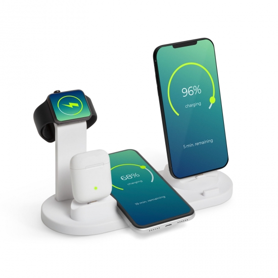 Bewello BW2006WH Vezeték nélküli töltőállomás - Mobiltelefonokhoz, órákhoz, fülhallgatókh