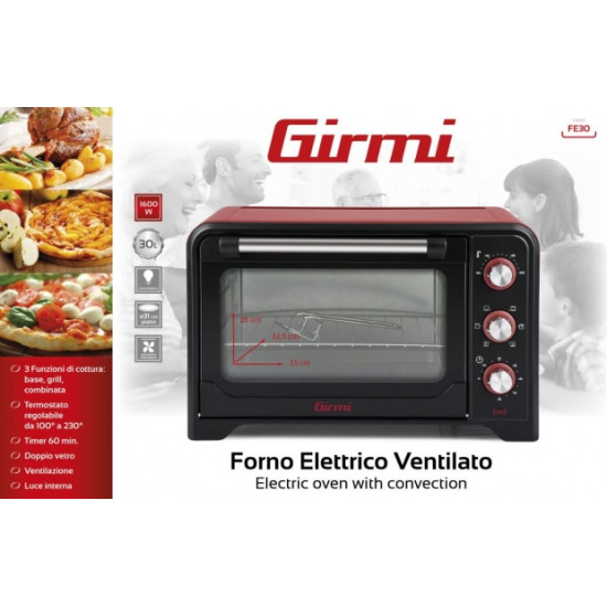 Girmi FE30 légkeveréses 30l minisütő