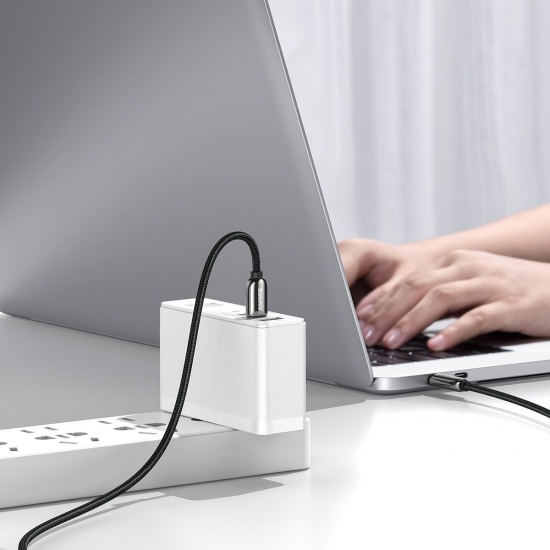 Baseus CATSK-B01 adatátviteli kábel, USB töltő - Type-C / Type-C, 1m, 100W (20V/5A), LED jelző,