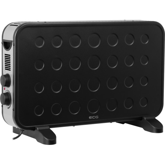 ECG TK 2070 Black Szabadon álló meleg levegős konvektor