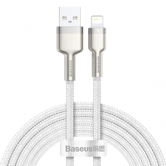 Baseus CALJK-B02 Cafule USB / Lightning kábel 2.4A 2m, fehér