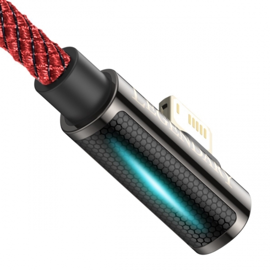 Baseus CACS000109 Legend 90 fokban döntött USB - Lightning kábel 2.4A 2m piros
