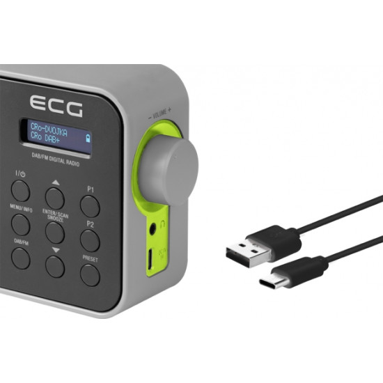ECG RD 110 DAB Black DAB+/FM rádió RD110