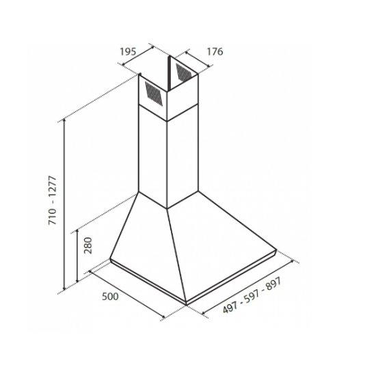 Davoline CMNQ60 kürtős konyhai elszívó