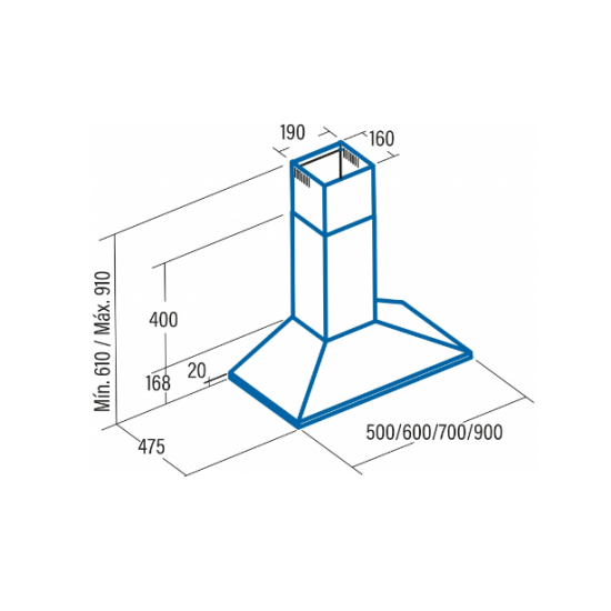 CATA V-600 fehér fali páraelszívó