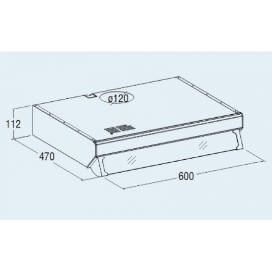 Cata F-2050 X/L konyhai elszívó, 50x47x12 cm, inox 