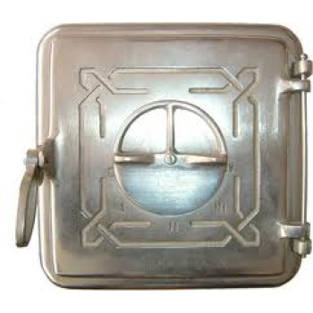 Cserépkályha tüzelőajtó nikkelezett