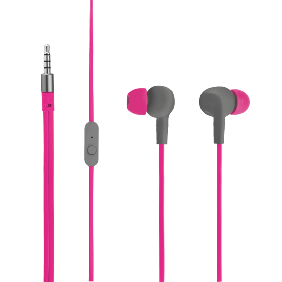 Trust Aurus vízálló pink fülbe helyezhető fejhallgató lapos, gubancgátló kábellel, ideális a szabadtéri sportokhoz 21019