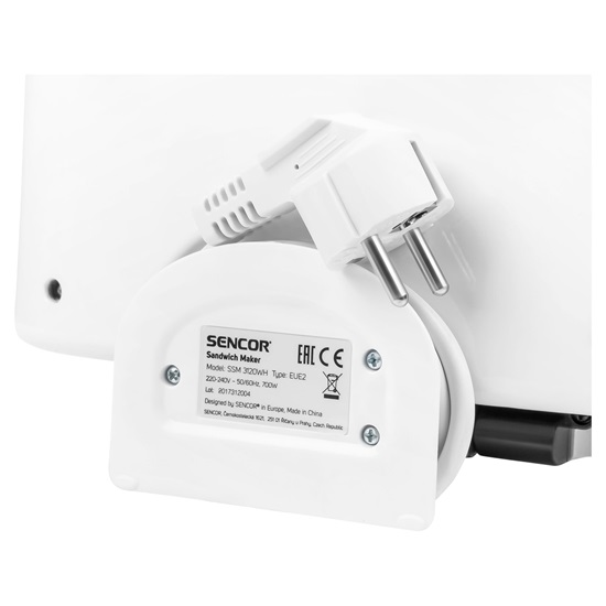 Sencor SSM3120WH szendvicssütő