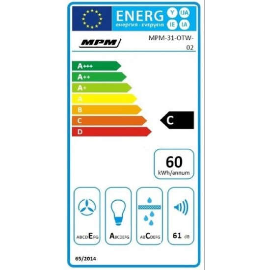 MPM MPM-31-OTW-02 konyhai szigetelszívó fekete MPM31OTW02