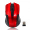 Vezetéknélküli optikai egér 1600dpi, piros, 2.4GHz