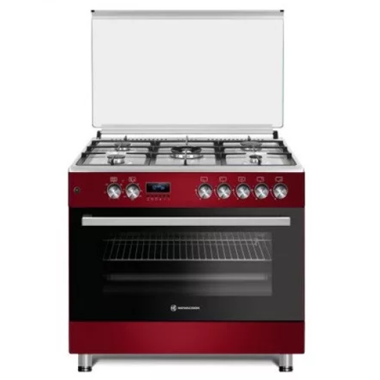 Novacook F9S50E6 RD kombinált tűzhely 90cm meggypiros