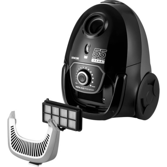 Sencor SVC5501BK porzsákos porszívó, 700W, fekete 