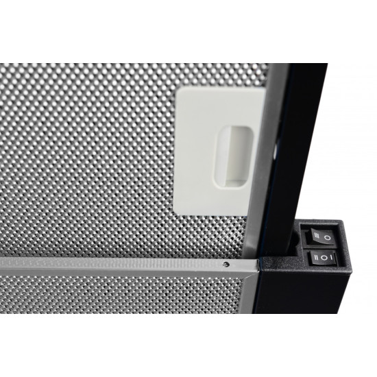 SLX ST 60 B/2 beépíthető fekete teleszkópos konyhai elszívó