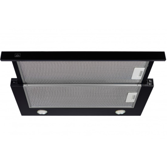 SLX ST 60 B/2 beépíthető fekete teleszkópos konyhai elszívó