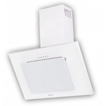 MPM MPM-60-OV-10 fehér döntött konyhai elszívó ház fehér üveg panel