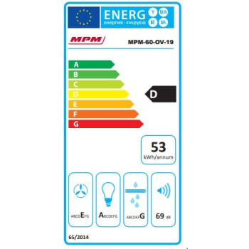 MPM fali függőleges 60cm konyhai elszívó MPM-60-OV-19