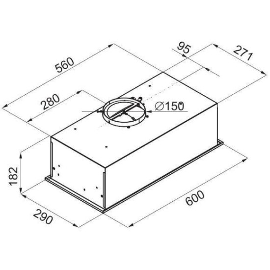 MPM MPM-61-OW-66 szekrénybe építhető fehér konyhai elszívó 60 cm MPM61OW66