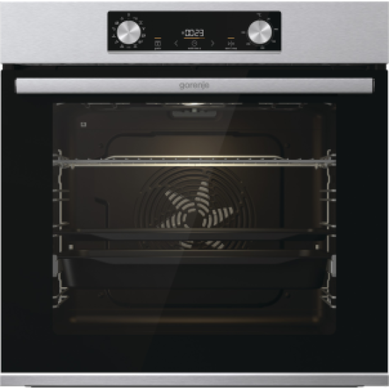 Gorenje BPS6737E14X beépíthető pirolitikus öntisztító sütő ExtraSteam gőzfunkcióval, 77L, 59.5x56.4x59.5 cm