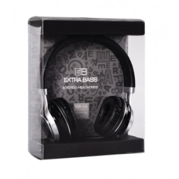 Audio Extra Bass mikrofonos fejhallgató EP-16 fekete