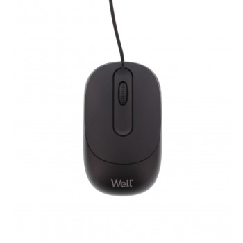Well MOUSE-USB-MU001BK-WL, Vezetékes Optikai egér