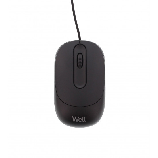 Well MOUSE-USB-MU001BK-WL, Vezetékes Optikai egér