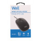 Well MOUSE-USB-MU001BK-WL, Vezetékes Optikai egér