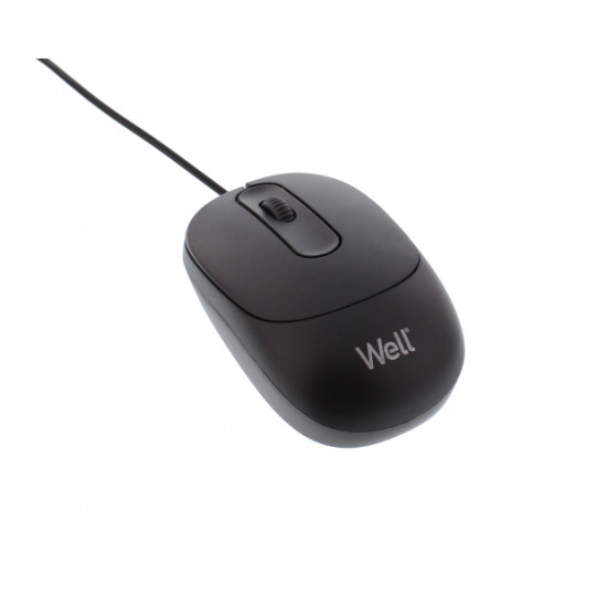Well MOUSE-USB-MU001BK-WL, Vezetékes Optikai egér