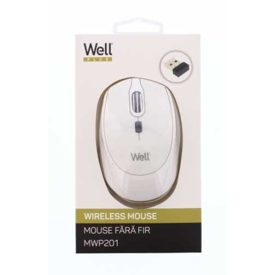 Vezetéknélküli optikai egér 800-1600dpi, fekete, 2.4GHz, 4D Mouse-Wless-MWP201-WE-WL