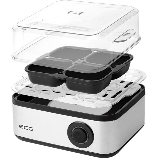 ECG UV5080 tojásfőző rozsdamentes acél-műanyag