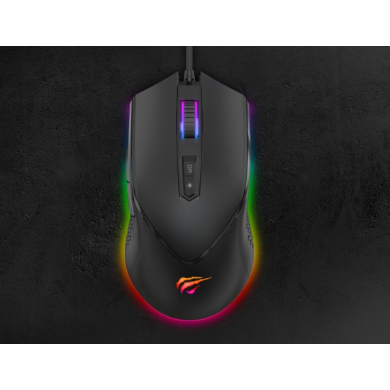 Havit Gamenote MS814 RGB gamer egér 1000-7000 DPI