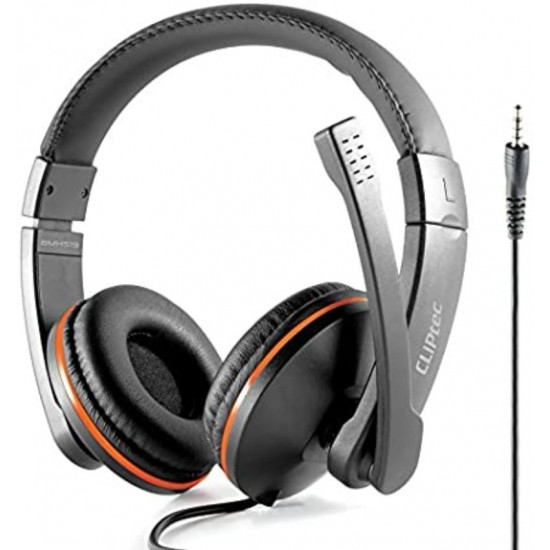 Cliptec BMH519 Vezetékes PC fejhallgató mikrofonnal fekete/narancssárga