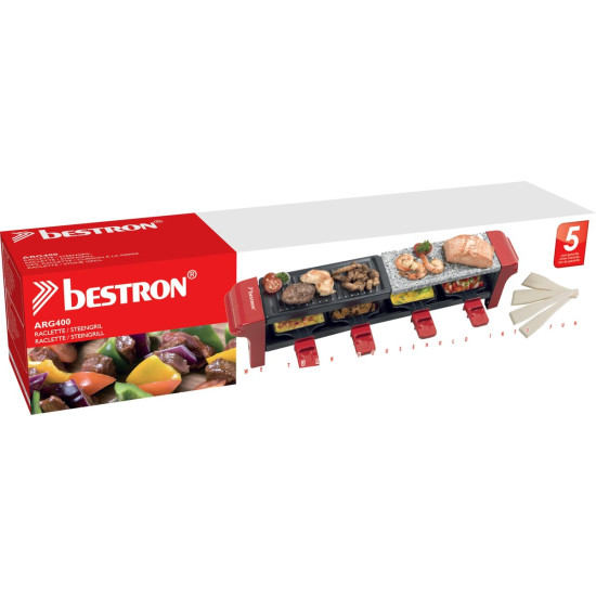 BESTRON ARG400 RACLETTE GRILL Gourmet készlet - 4 személyes