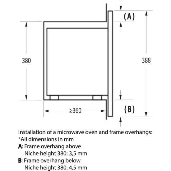 Gorenje BM201AG1X beépíthető mikrosütő, 800W, 20L, 59.5x32.5x38.8 cm, inox