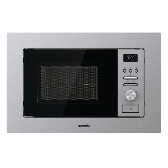 Gorenje BM201AG1X beépíthető mikrosütő, 800W, 20L, 59.5x32.5x38.8 cm, inox