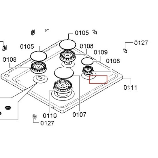Bosch égőfedél 75 mm 0107
