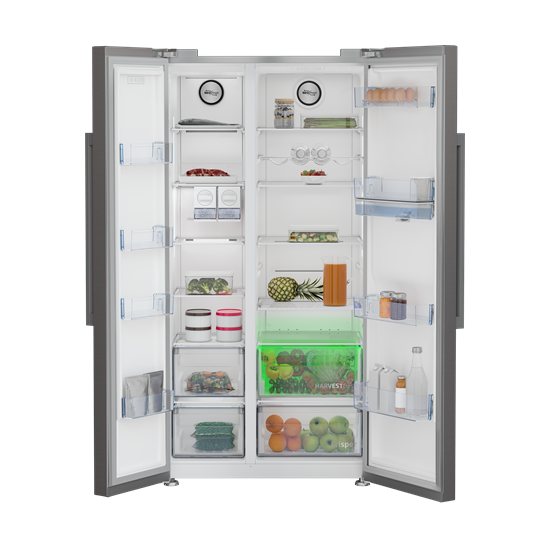 Beko GN163242XBN side by side hűtőszekrény inox GN-163242 XBN