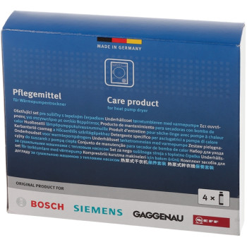 Bosch 00312111 ápolókészlet tisztítószer hőszivattyús szárítóhoz 4X125ml